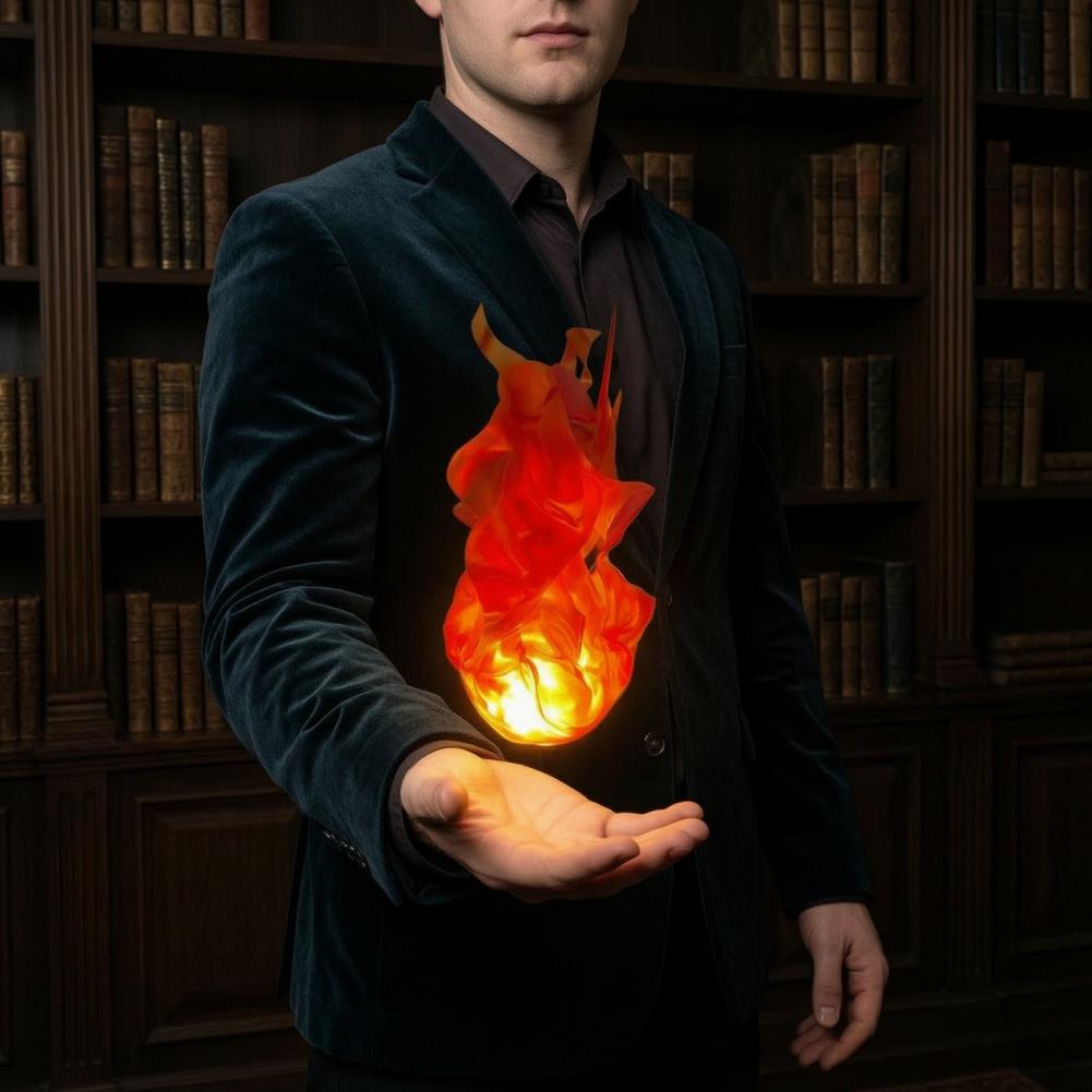 Cosplay Fireball Prop - أدوات تنكرية على شكل كرة نارية،