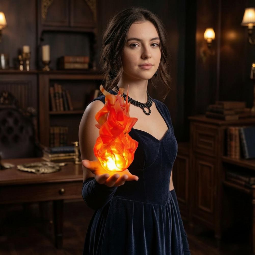 Cosplay Fireball Prop - كرة نارية محمولة باليد للعب الأدوار،