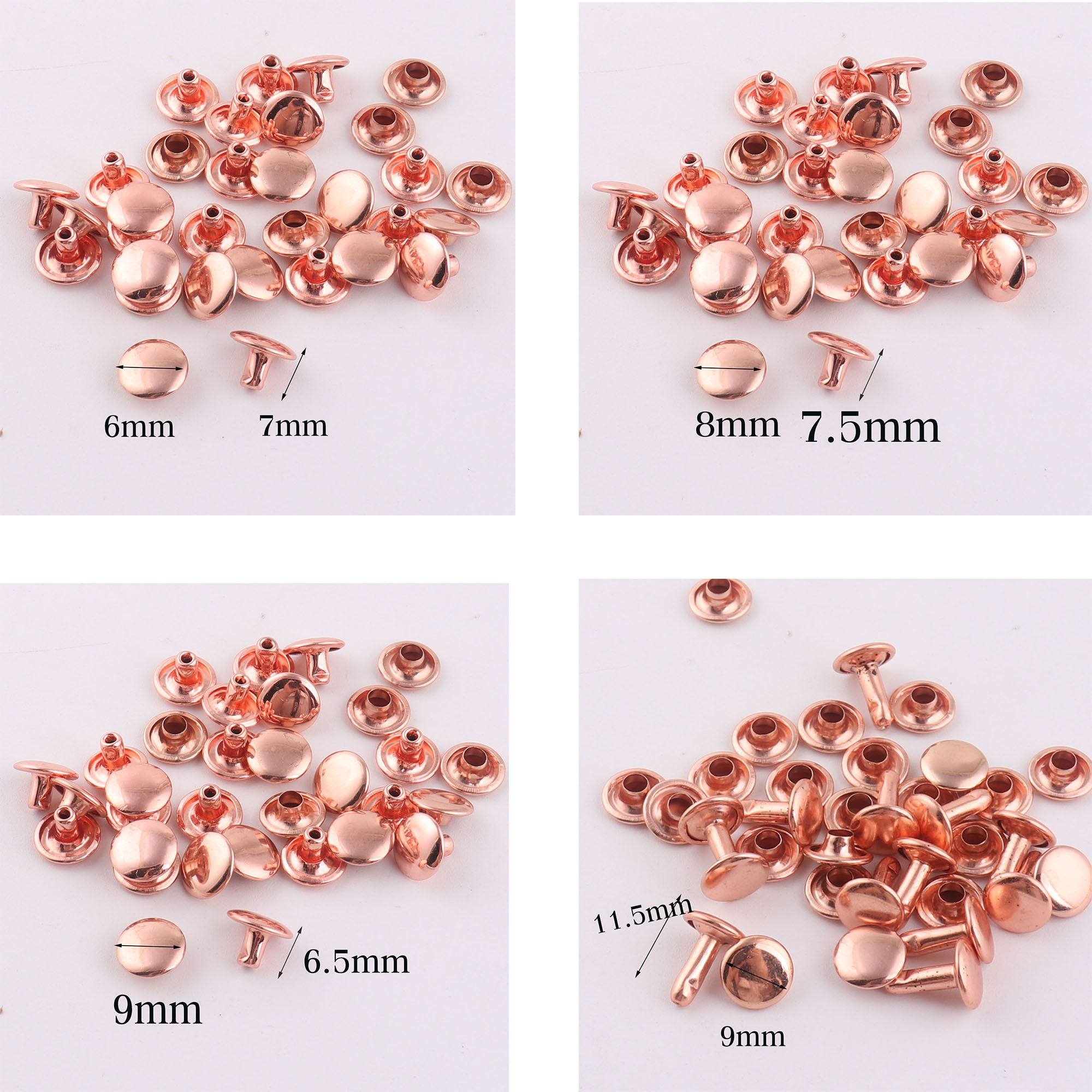 Snap Fastener Set - 100 مجموعة من المسامير ذات الغطاء