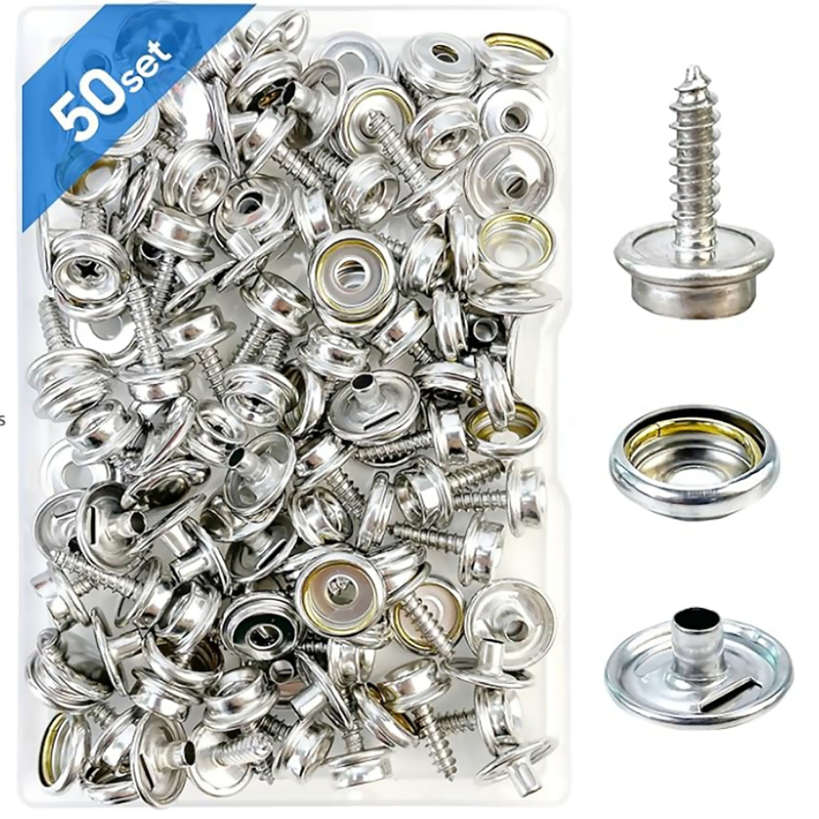 Snap Fastener Set - طقم تثبيت زر المفاجئة من الفولاذ