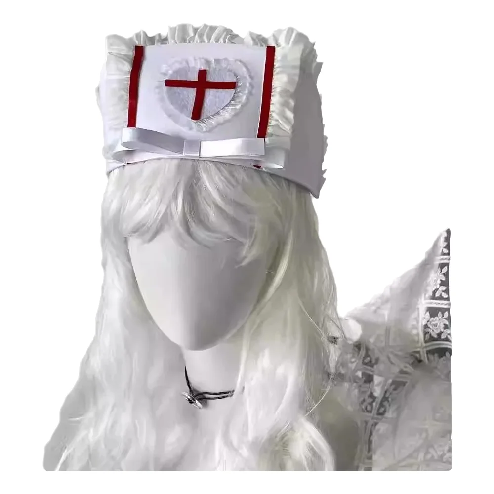 Cosplay Prop Bow - تأثيري قبعة ممرضة قبعة الملحقات الدعامة
