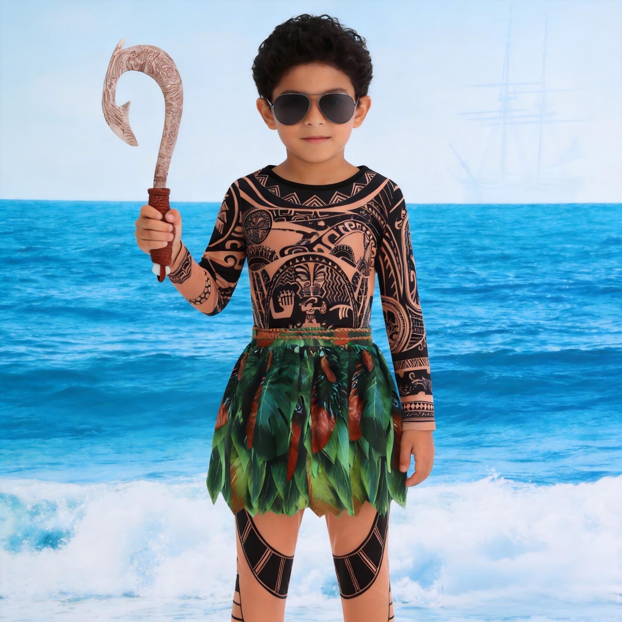 زي موانا ماوي الصيفي للأولاد،  - مراجعة Cosplay Prop Patterns وسعره