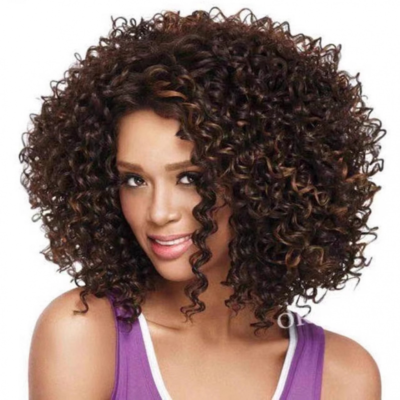 شعر مستعار قصير مجعد للنساء عل - مراجعة Wig Fiber Net وسعره