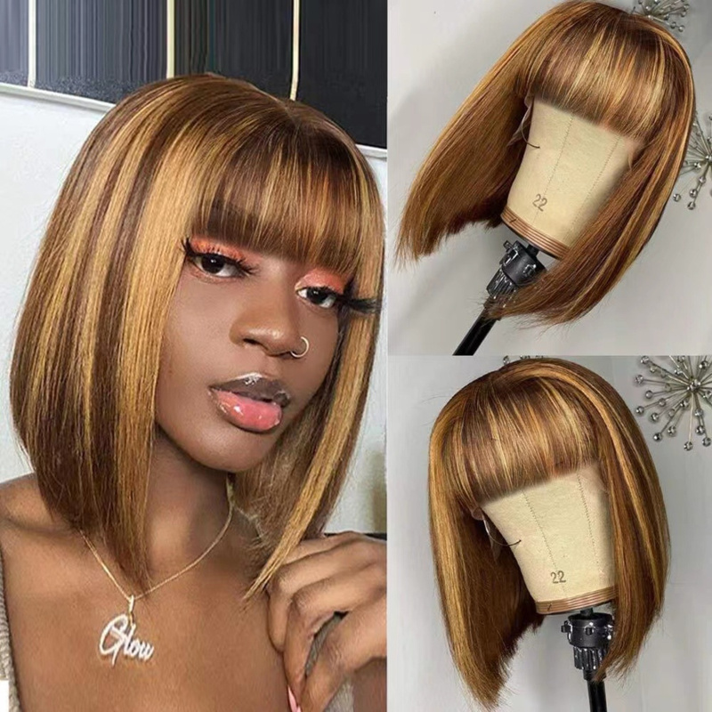 شعر مستعار قصير للنساء مع غرة  - مراجعة Wig Fiber Net وسعره
