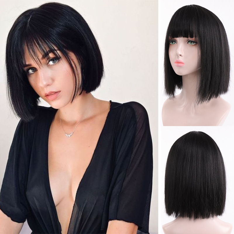 باروكة نسائية مستقيمة مع غرة ه - مراجعة Wig Fiber Net وسعره