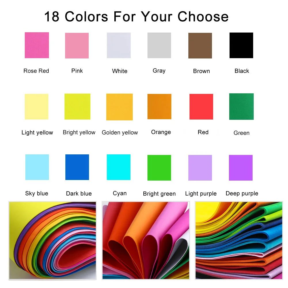 18 لونًا 2 مم ألواح إسفنجية EV - مراجعة Eva Foam Sheet وسعره