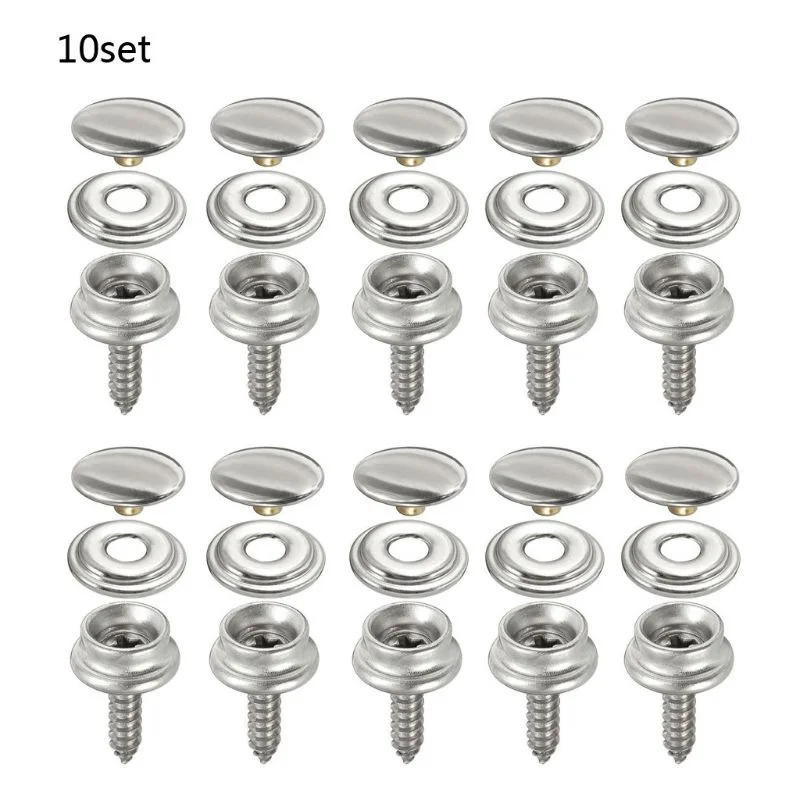 10 مجموعات الفولاذ المقاوم للص - مراجعة Snap Fastener Set وسعره